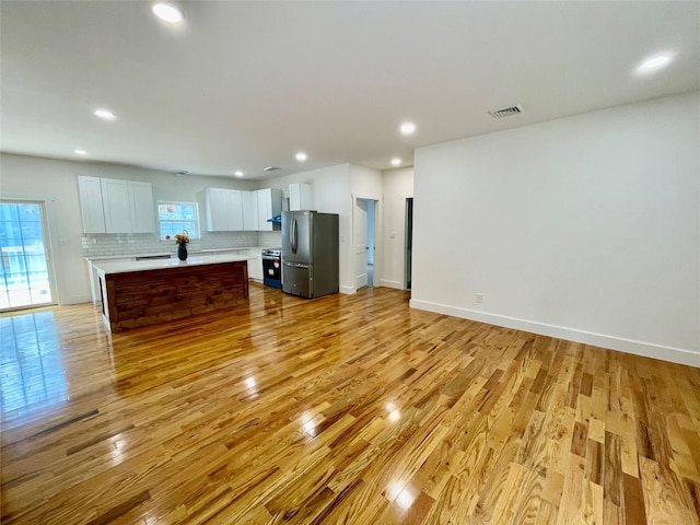 109 Krystyna Rd, White Lake, NY 12787 - unfurnished living room with light wood finished floors and recessed lighting