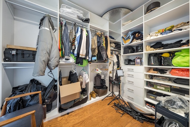 17E 128th St, New York Manhattan, NY 10035 - walk in closet with light wood-style floors