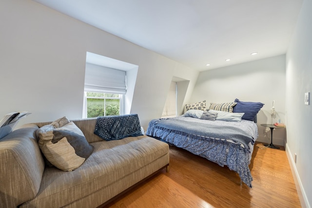 17E 128th St, New York Manhattan, NY 10035 - bedroom with wood finished floors and recessed lighting