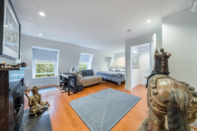 17E 128th St, New York Manhattan, NY 10035 - living room featuring wood finished floors and recessed lighting