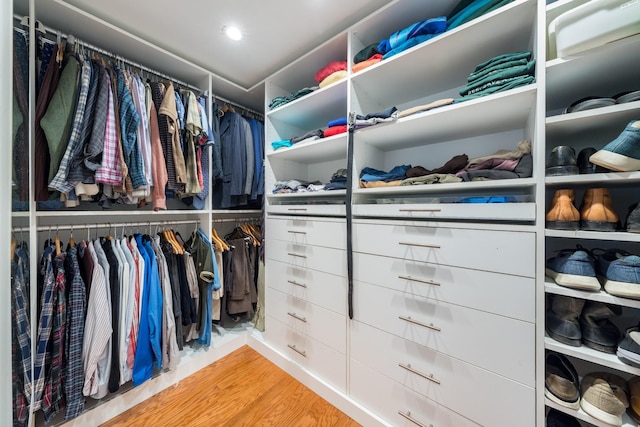 17E 128th St, New York Manhattan, NY 10035 - walk in closet with wood finished floors
