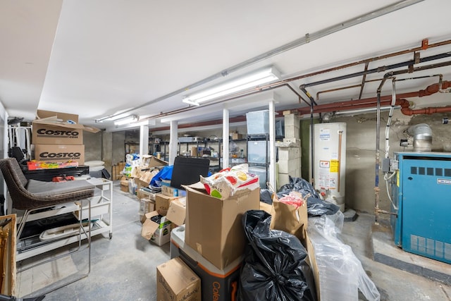 17E 128th St, New York Manhattan, NY 10035 - garage with water heater and a heating unit