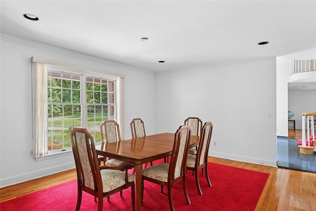 14 Pheasant Hill Ln, Old Brookville, NY 11545 - dining room featuring ornamental molding and wood finished floors