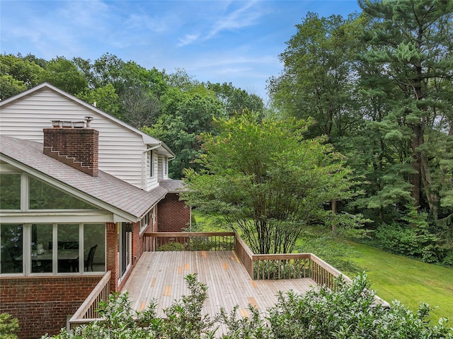 14 Pheasant Hill Ln, Old Brookville, NY 11545 - view of wooden deck