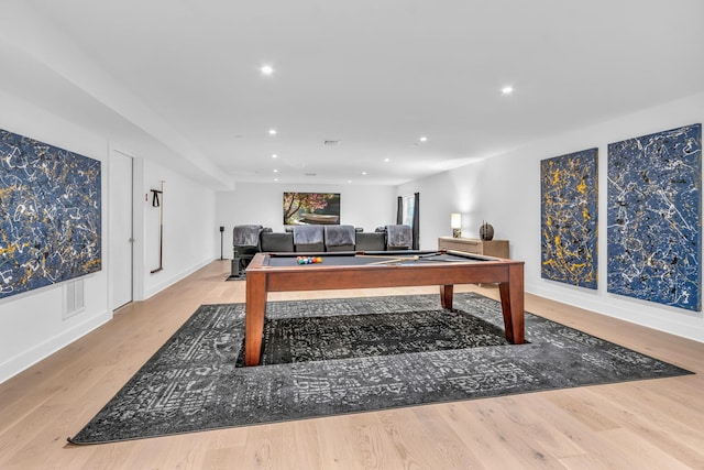7 Honeysuckle Ln, Rye Brook, NY 10573 - playroom with wood finished floors, recessed lighting, and billiards