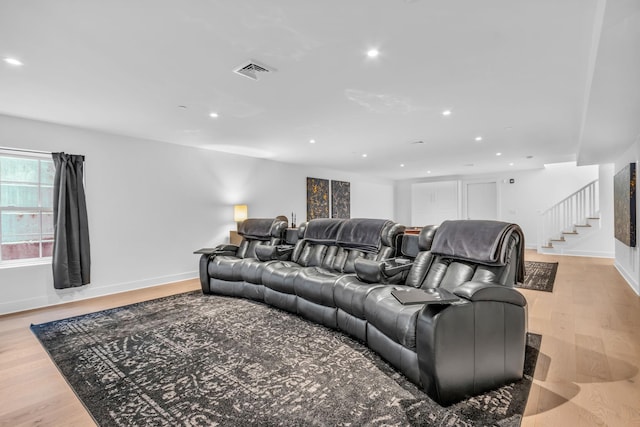 7 Honeysuckle Ln, Rye Brook, NY 10573 - living room featuring recessed lighting, light wood-style flooring, and stairway