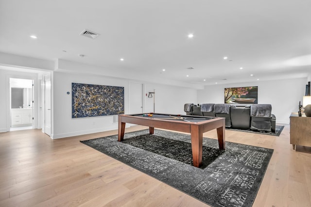 7 Honeysuckle Ln, Rye Brook, NY 10573 - game room featuring billiards, recessed lighting, and light wood-type flooring