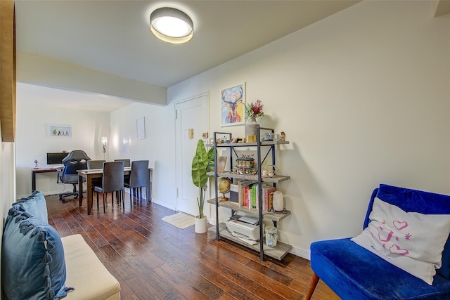 144-60 Gravett Rd Unit 4J, Kew Garden Hills, NY 11367 - living area featuring an office area and wood finished floors
