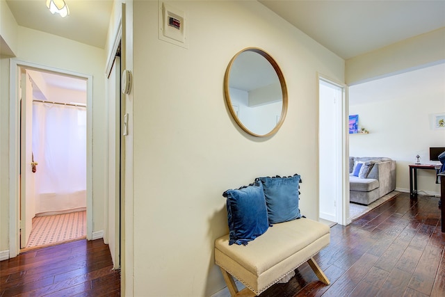 144-60 Gravett Rd Unit 4J, Kew Garden Hills, NY 11367 - corridor with dark wood-style flooring and baseboards