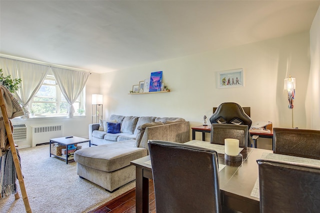 144-60 Gravett Rd Unit 4J, Kew Garden Hills, NY 11367 - living area featuring radiator and wood finished floors