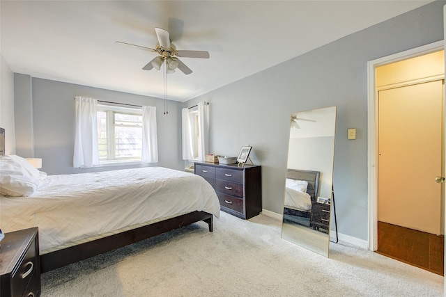 144-60 Gravett Rd Unit 4J, Kew Garden Hills, NY 11367 - bedroom with light carpet and a ceiling fan