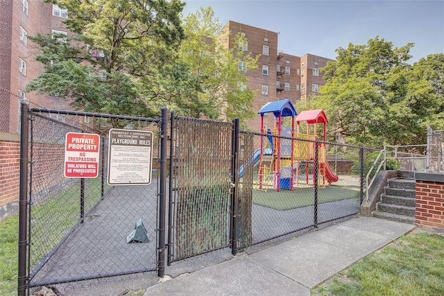 144-60 Gravett Rd Unit 4J, Kew Garden Hills, NY 11367 - communal playground featuring a gate