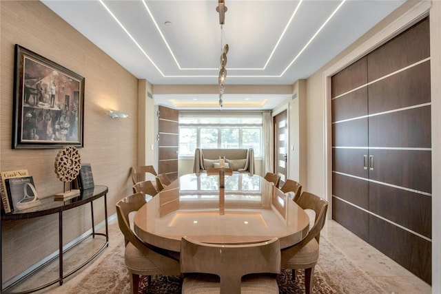 74 River Rd, Nyack, NY 10960 - dining area with a raised ceiling