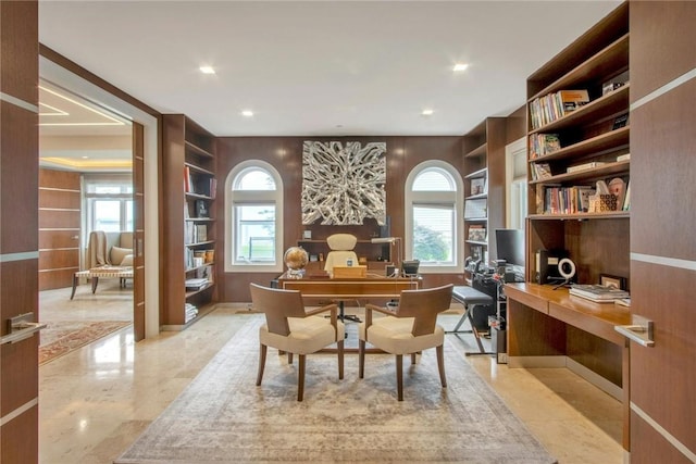 74 River Rd, Nyack, NY 10960 - office space featuring plenty of natural light, built in features, and recessed lighting