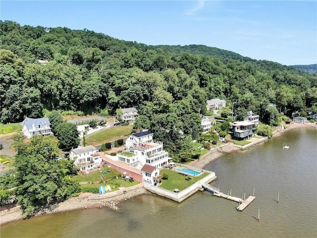 74 River Rd, Nyack, NY 10960 - aerial view of a heavily wooded area and a nearby body of water