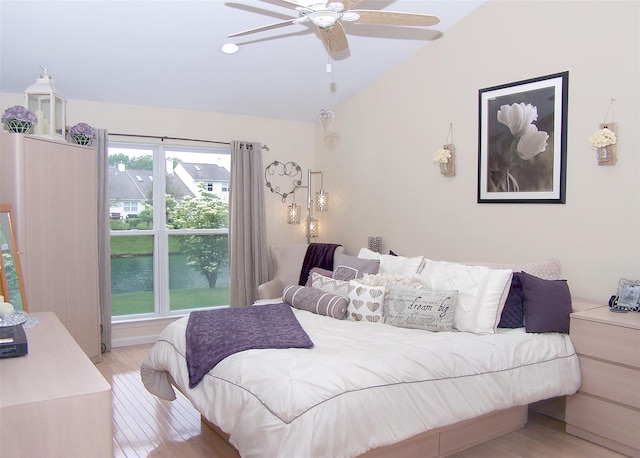 507 Constance Ln, Port Jefferson Station, NY 11776 - bedroom featuring lofted ceiling, wood finished floors, and a ceiling fan