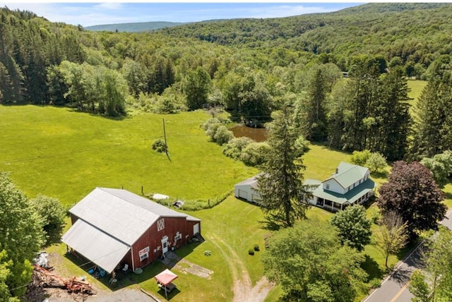 2018 Beaverkill Rd, Livingston Manor, NY 12758 - view from above of property featuring a heavily wooded area