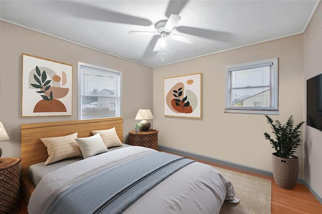 246 15th St, West Babylon, NY 11704 - bedroom featuring baseboards and ceiling fan