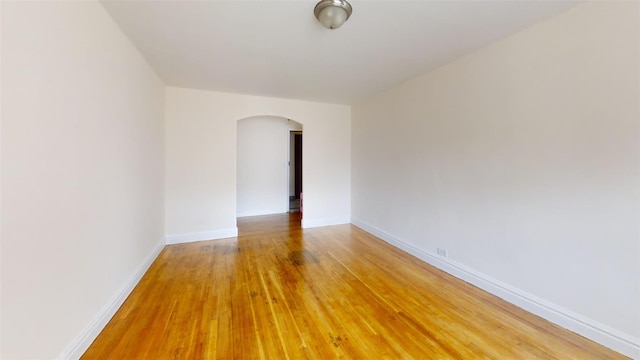 151 Prospect Unit 3-F, Mount Vernon, NY 10550 - empty room featuring arched walkways and light wood-type flooring