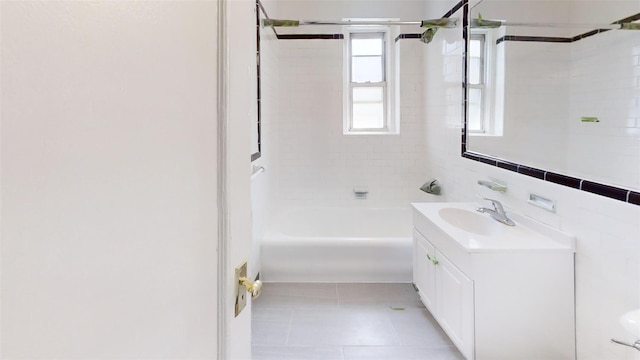 151 Prospect Unit 3-F, Mount Vernon, NY 10550 - full bathroom featuring vanity, shower / washtub combination, and tile patterned flooring