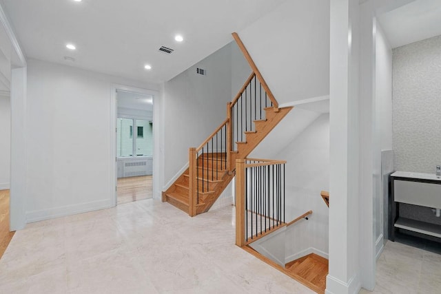 5 Francis Pl Unit 214, Monsey, NY 10952 - stairs featuring recessed lighting and baseboards