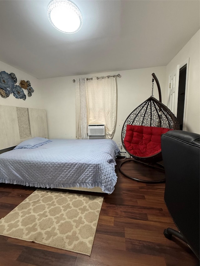 616 Port Richmond Ave, Staten Island, NY 10302 - bedroom with a wall unit AC and wood finished floors