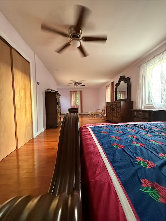 616 Port Richmond Ave, Staten Island, NY 10302 - bedroom featuring wood finished floors and ceiling fan