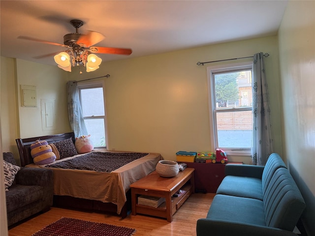 616 Port Richmond Ave, Staten Island, NY 10302 - bedroom with light wood-style floors and a ceiling fan
