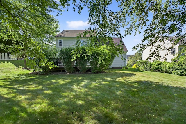 36 Bush Creek Ln, Poughquag, NY 12570 - view of yard featuring a wooden deck