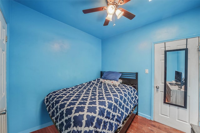 1285A Saint Marks Ave, Brooklyn, NY 11213 - bedroom featuring wood finished floors and a ceiling fan