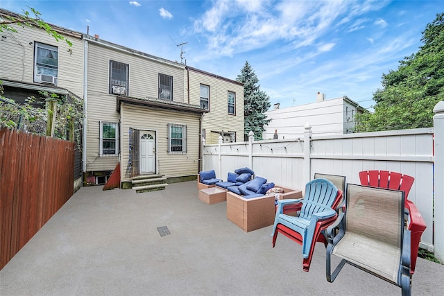 1285A Saint Marks Ave, Brooklyn, NY 11213 - view of patio featuring entry steps and an outdoor hangout area