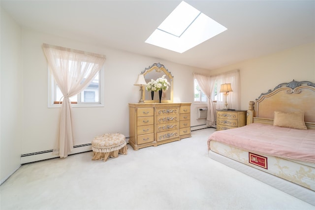 145-67 5th Ave, Whitestone, NY 11357 - bedroom featuring a skylight, carpet, and a baseboard heating unit