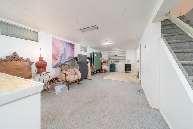 145-67 5th Ave, Whitestone, NY 11357 - finished below grade area featuring carpet floors and stairway