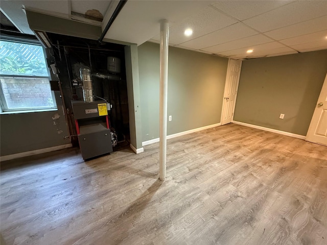 449 N Indiana Ave, Lindenhurst, NY 11757 - basement with wood finished floors and recessed lighting