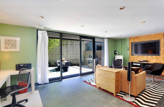 180 Woodpoint Rd Unit 1R, Brooklyn, NY 11211 - reception area featuring floor to ceiling windows and recessed lighting