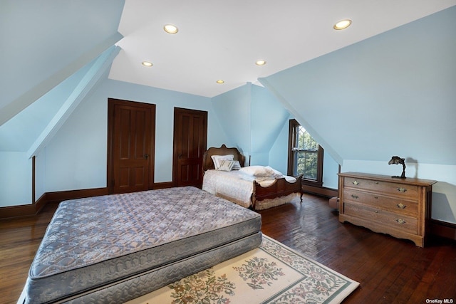 9 Convent Ln, Center Moriches, NY 11934 - bedroom with wood finished floors, lofted ceiling, and recessed lighting