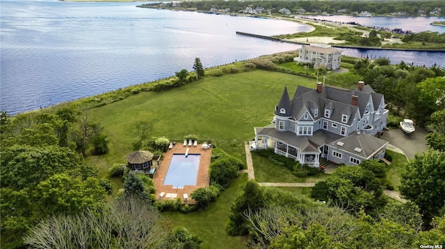 9 Convent Ln, Center Moriches, NY 11934 - aerial view of property and surrounding area with a nearby body of water