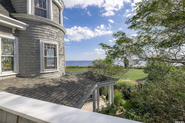 9 Convent Ln, Center Moriches, NY 11934 - deck featuring a water view and a patio