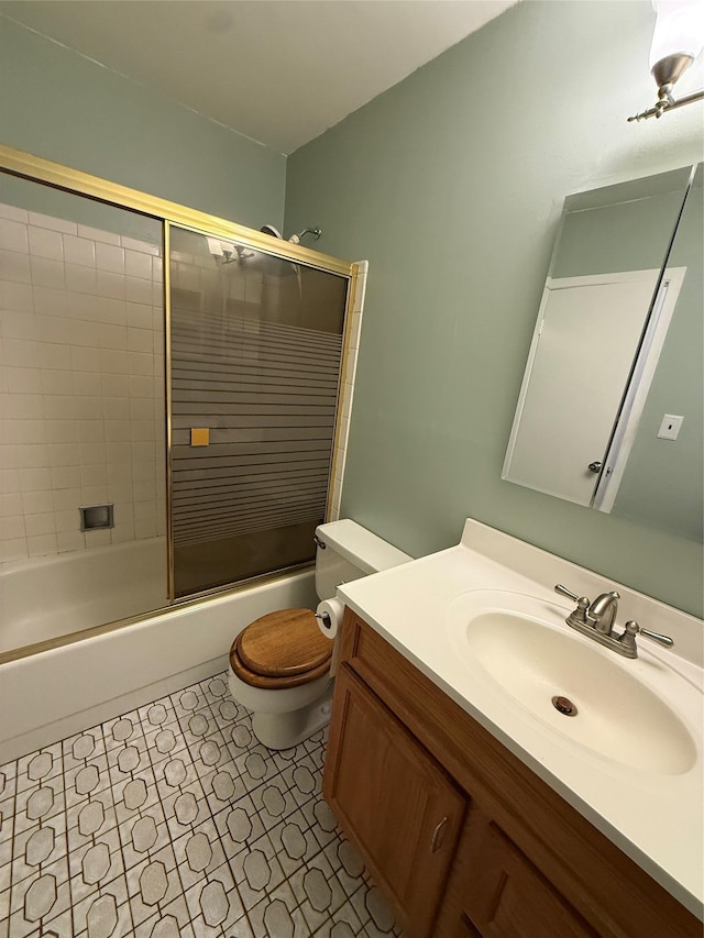 719 Greenbelt Pkwy W, Holbrook, NY 11741 - bathroom featuring vanity and bath / shower combo with glass door