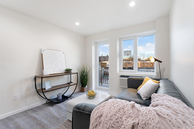 91-23 Corona Ave Unit 2B, Elmhurst, NY 11373 - sitting room featuring recessed lighting and carpet flooring