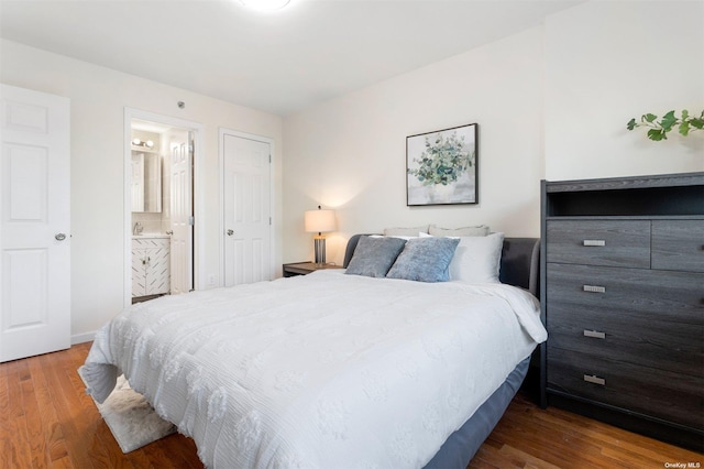 91-23 Corona Ave Unit 2B, Elmhurst, NY 11373 - bedroom featuring wood finished floors and ensuite bath