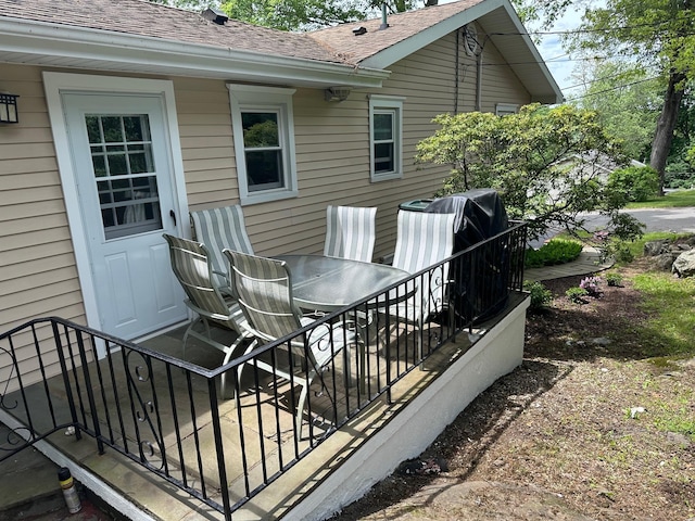 5 High St, Bedford Hills, NY 10507 - deck featuring a grill and outdoor dining area
