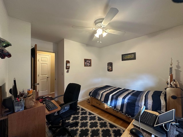 5 High St, Bedford Hills, NY 10507 - bedroom featuring wood finished floors and a ceiling fan