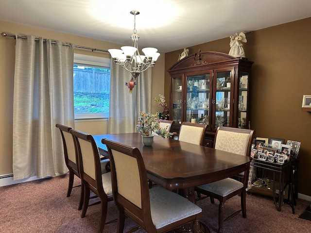 5 High St, Bedford Hills, NY 10507 - dining room with carpet floors and a chandelier