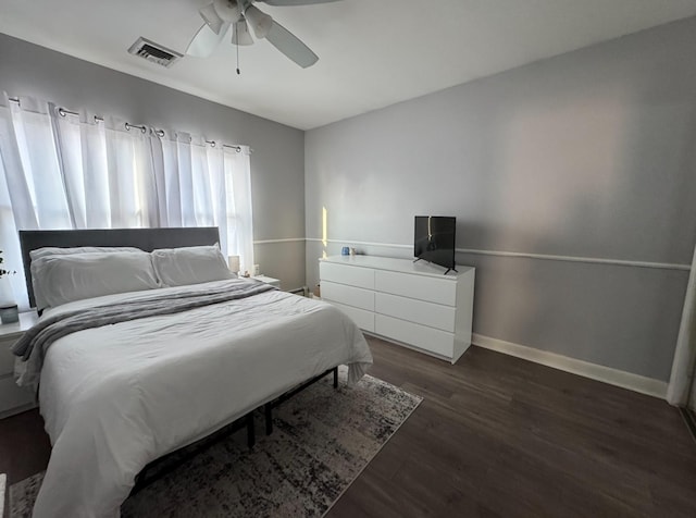 3805 Mansfield Dr, Seaford, NY 11783 - bedroom with wood finished floors and a ceiling fan