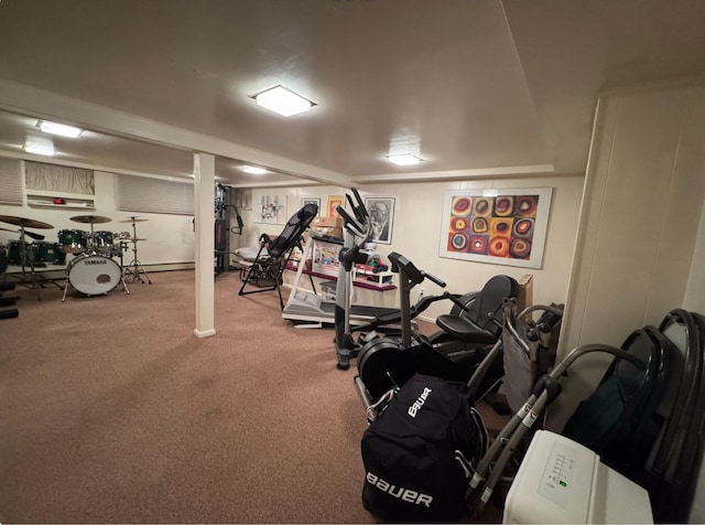 3805 Mansfield Dr, Seaford, NY 11783 - exercise area with carpet flooring