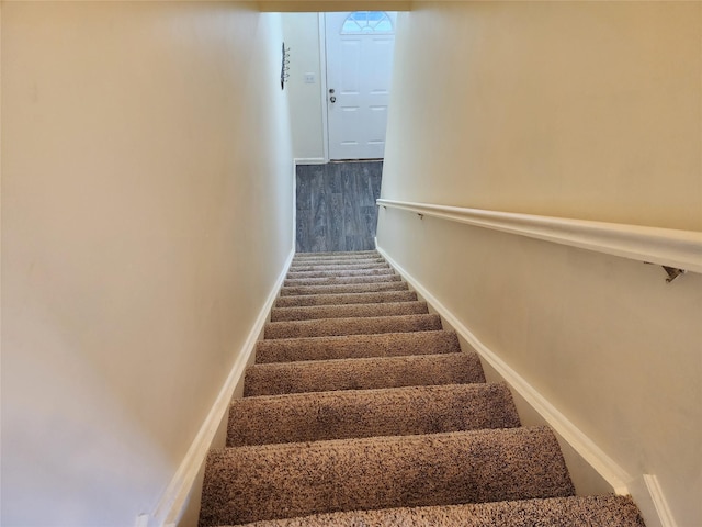 47 Pipetown Hill Radl, Nanuet, NY 10954 - stairs with baseboards and wood finished floors