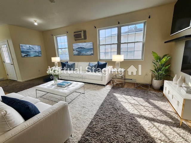 47 Pipetown Hill Radl, Nanuet, NY 10954 - living area featuring baseboards and a wall unit AC