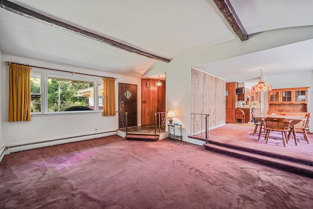 203 Deer Park Rd, Dix Hills, NY 11746 - living area featuring carpet and baseboard heating