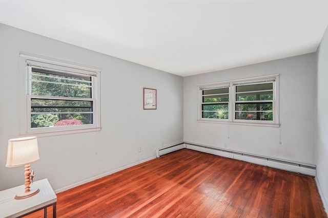 203 Deer Park Rd, Dix Hills, NY 11746 - spare room with baseboard heating and wood finished floors